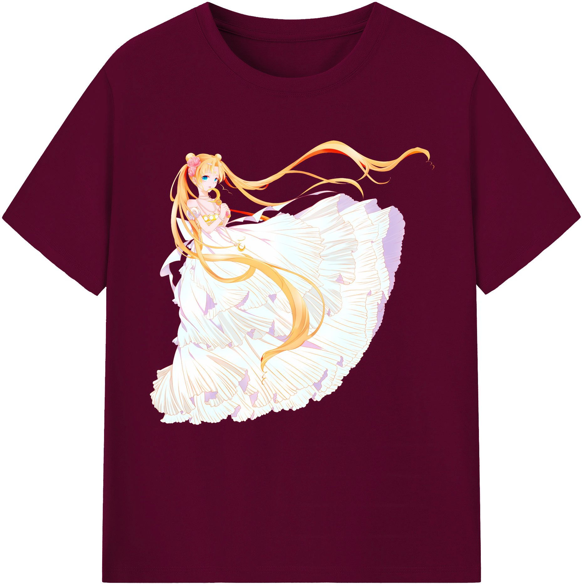 （画像用） 美少女戦士セーラームーン 愛野 美奈子 あいの みなこ Sailor Moon Aino Minako レディースカジュアルプリントTシャツ（綿100％）